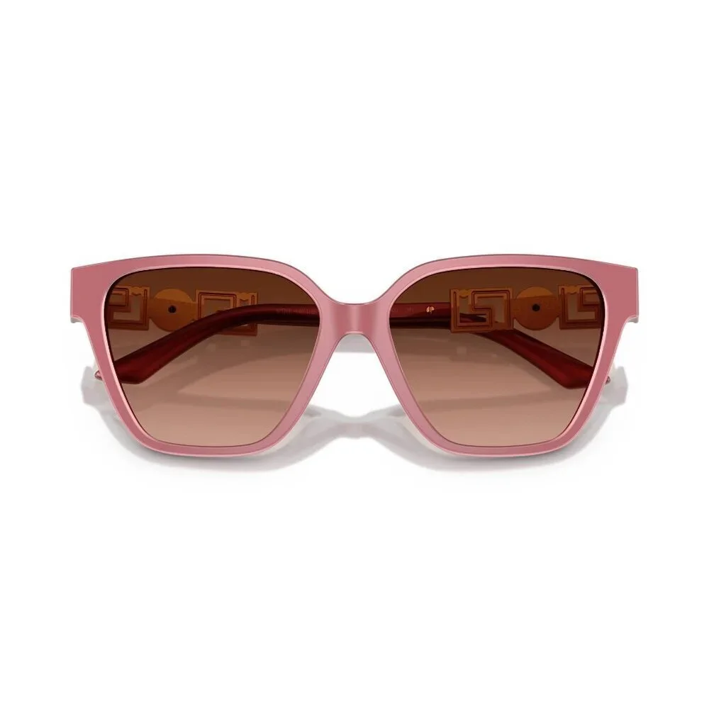 NWT Versace VE4471B Pastel Pink Rectangle 56mm Sunglasses